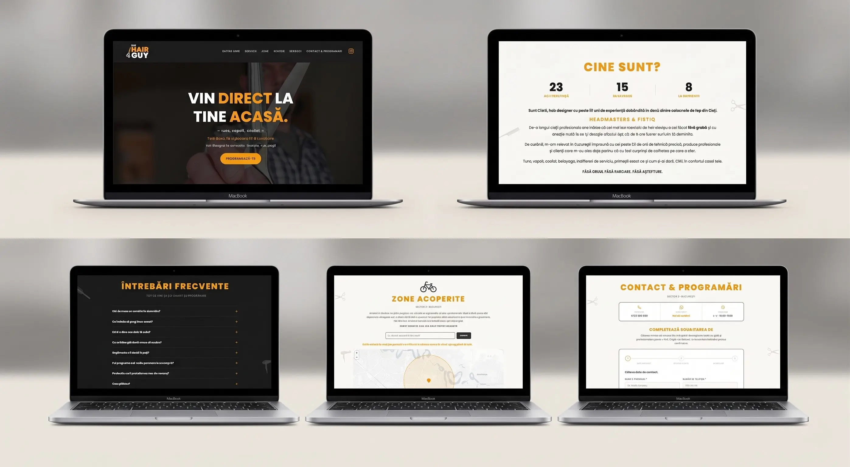 the Hair Guy — website architecture mock-up